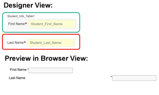 designer versus preview view
