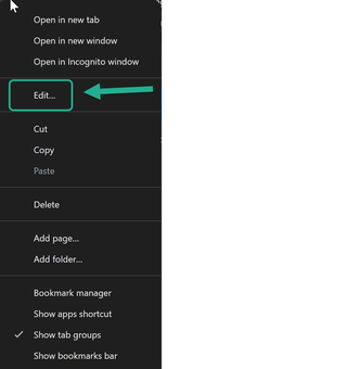 edit bookmark