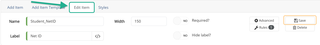form item config