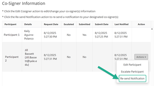 Resend Notification