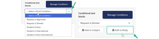 Conditional Text Blocks